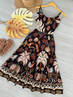 Vestido midi de amarrar - comprar online