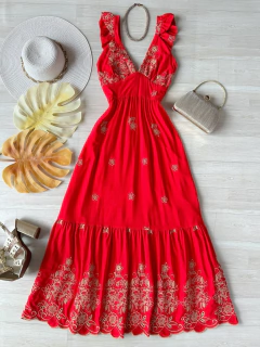 Vestido laise bordado