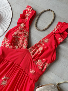Vestido laise bordado - comprar online