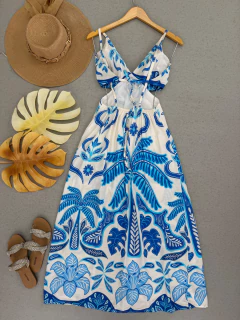 Vestido midi fenda - comprar online