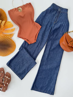 Calça pantalona jeans (cópia) - (cópia) on internet