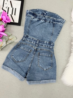 Macaquinho jeans botões - comprar online