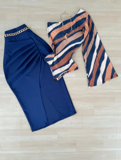 Saia mídi poliamida