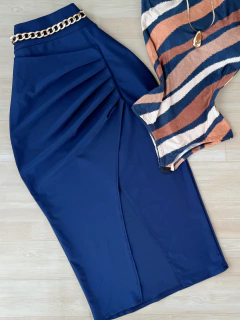 Saia mídi poliamida