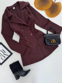 Casaco lã batida marrom - comprar online