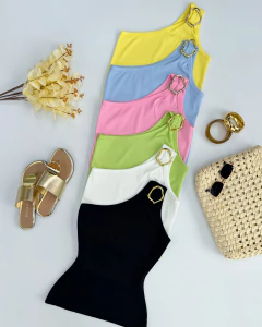 Blusa canelada fivela - comprar online