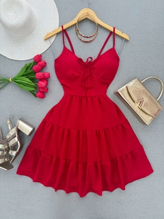 Vestido vermelho alça