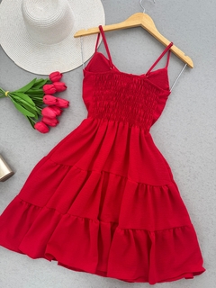 Vestido vermelho alça - comprar online