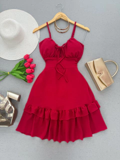 Vestido Babi vermelho liso