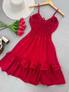 Vestido Babi vermelho liso - comprar online