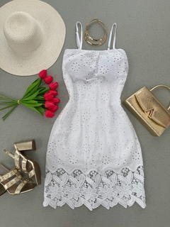 Vestido laise midi branco