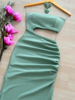 Vestido longo Canelado - comprar online