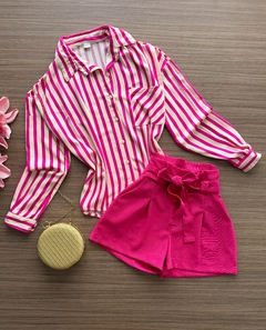 Shorts linho clochard pink