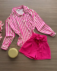 Shorts linho clochard pink