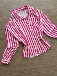 Camisa listrada pink - comprar online