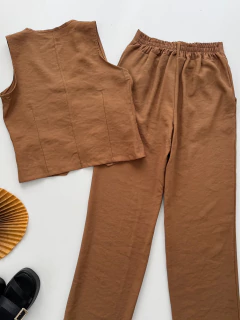 Conjunto Alfaiataria marrom na internet