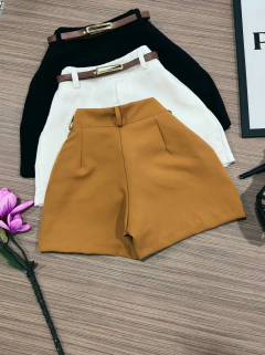 Saia/shorts alfaiataria com cinto - loja online