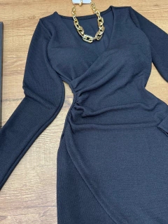 Vestido drapeado preto na internet