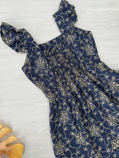 Vestido Longo Jeans bordado - comprar online