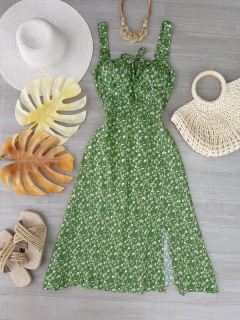 Vestido midi Luana verde