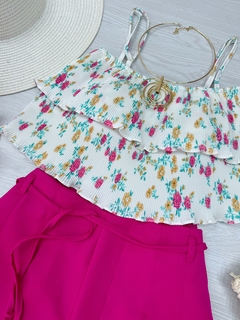 Cropped plissado - comprar online