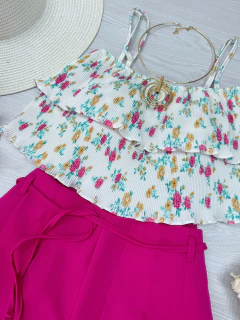 Cropped plissado - comprar online