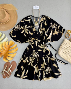 Vestido manga estampado - comprar online