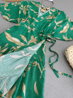 Vestido manga estampado na internet