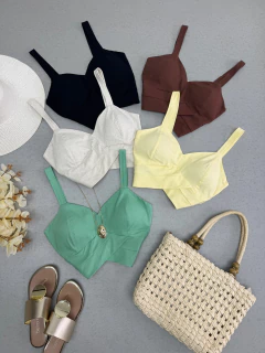 Cropped linho - comprar online