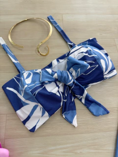 Conjunto calça pantalona e Crooped - comprar online