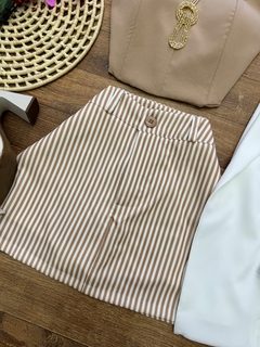 Saia shorts alfaiataria listrado - comprar online