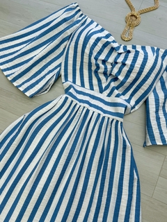 Vestido manga listrado - comprar online