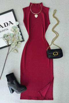 Vestido gola máxi midi - buy online