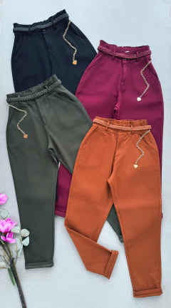 Calça sarja flanelada importada