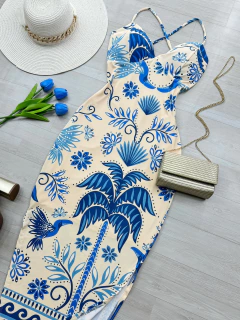 Vestido midi poliamida - comprar online