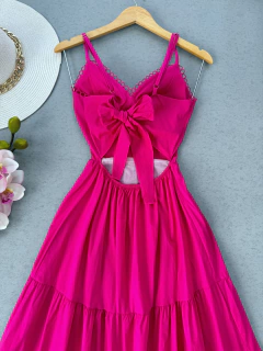 Vestido midi pink - comprar online