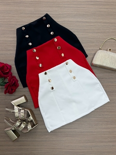 Saia/shorts alfaiataria botões