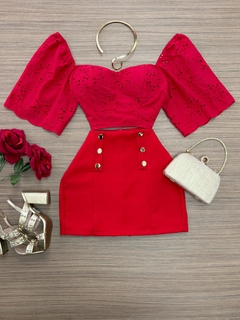 Cropped laise vermelho