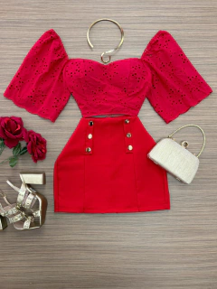 Cropped laise vermelho