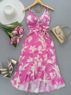 Vestido envelope rosa