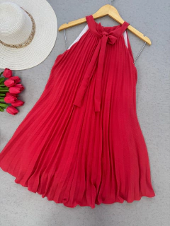 Vestido plissado curto - comprar online