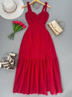 Vestido laise vermelho