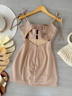 Vestido linho nude - comprar online
