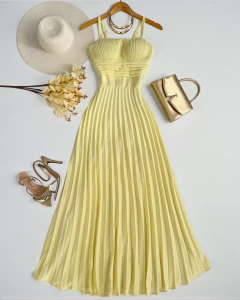 Vestido plissado - (cópia) - (cópia) - (cópia) - Glamix 