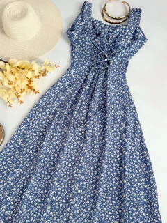 Vestido midi Luana azul - Glamix 
