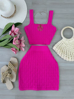 Conjunto cropped e saia tricot - (cópia) on internet