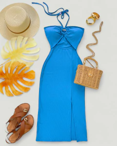 Vestido canelado - comprar online