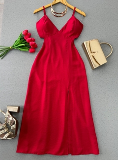Vestido midi vermelho