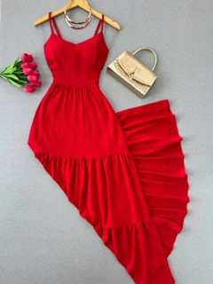 Vestido longo vermelho alça