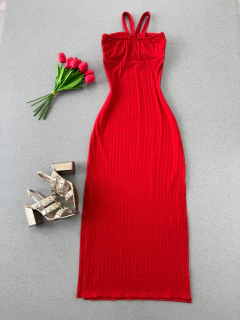Vestido longo Canelado premium - comprar online